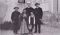 Cover: Eugene Buechel, Fathers Kiefer, S.J., and Dube, and Brother Hinderhofer, Mrs. Lightning, and little boy